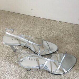Ravel Silver Strappy Heels